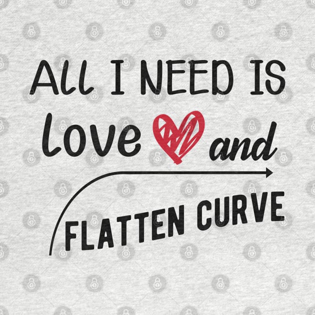 Flattening the curve - All I need is love and flatten curve by KC Happy Shop